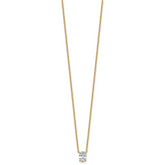 14k 3/4 carat Lab Grown Diamond VS/SI+ G+ Oval Complete 18 inch Four Prong Pendant Necklace